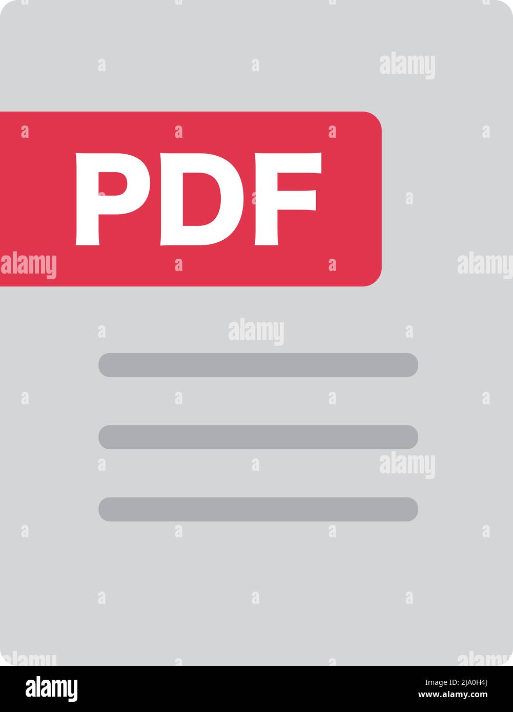 Symbol für PDF-Datei-Dokument. Bearbeitbarer Vektor. Stock Vektor