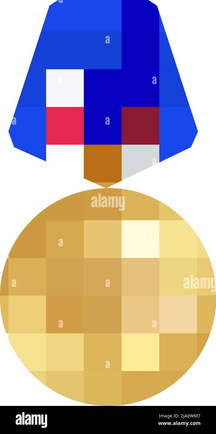 Award Medaille realistische Komposition mit isolierten Bild der kreisförmigen Medaille auf leeren Hintergrund Vektor-Illustration Stock Vektor