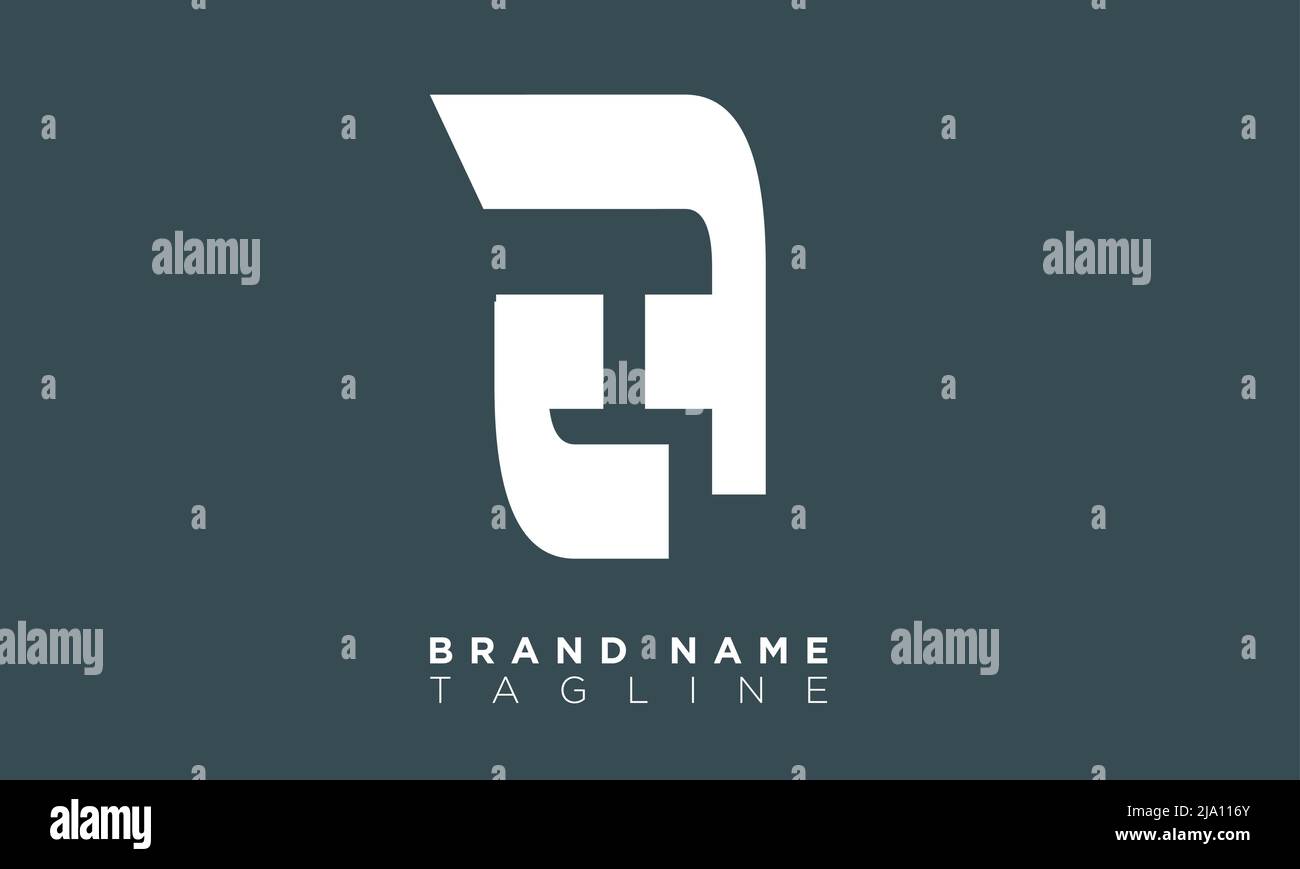 GF Alphabet Buchstaben Initialen Monogramm Logo Stock Vektor