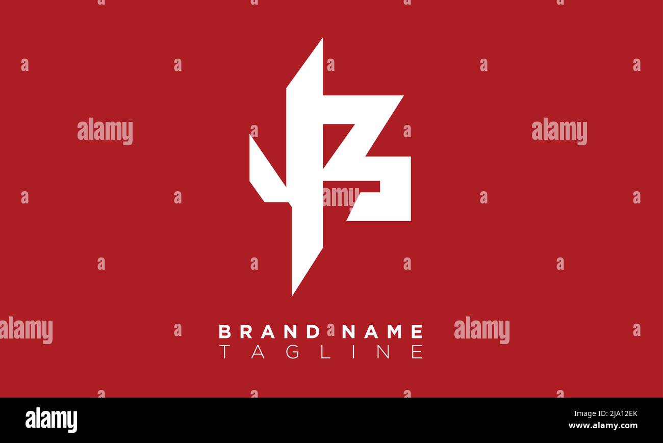 YB Alphabet Buchstaben Initialen Monogramm Logo Stock Vektor