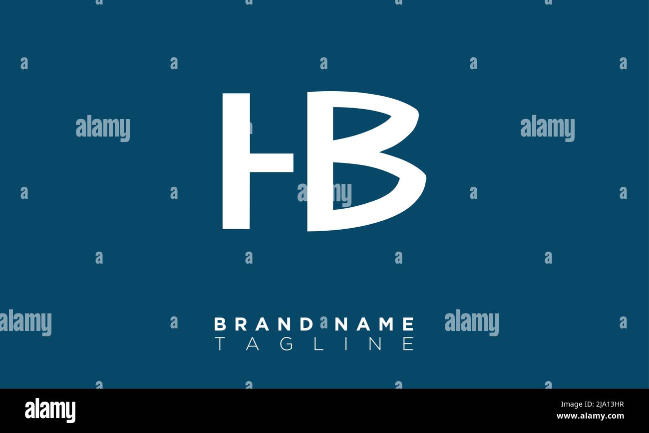 HB Alphabet Buchstaben Initialen Monogramm Logo Stock Vektor