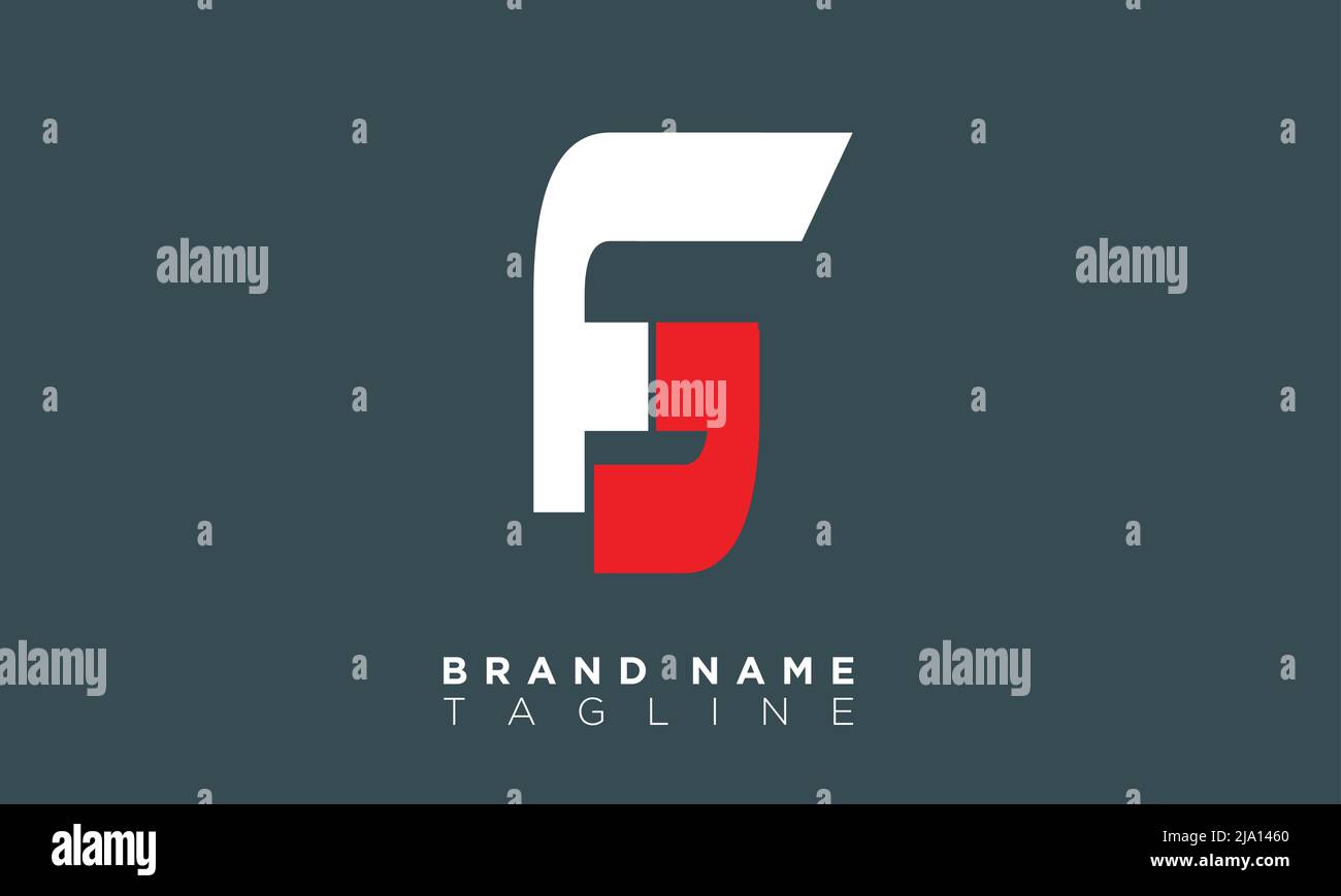 FG Alphabet Buchstaben Initialen Monogramm Logo Stock Vektor