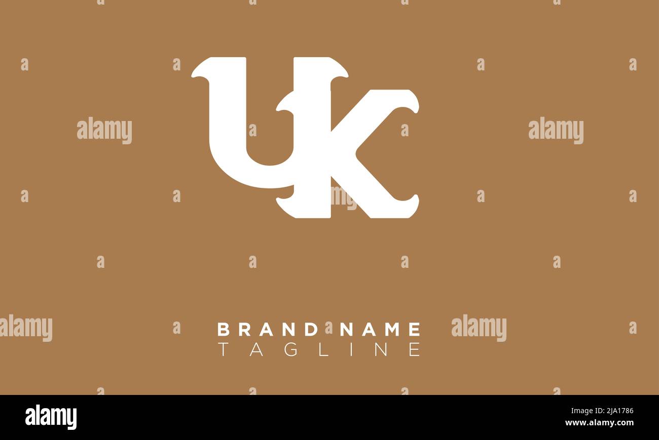 UK Alphabet Letters Initials Monogram Logo Stock Vektor