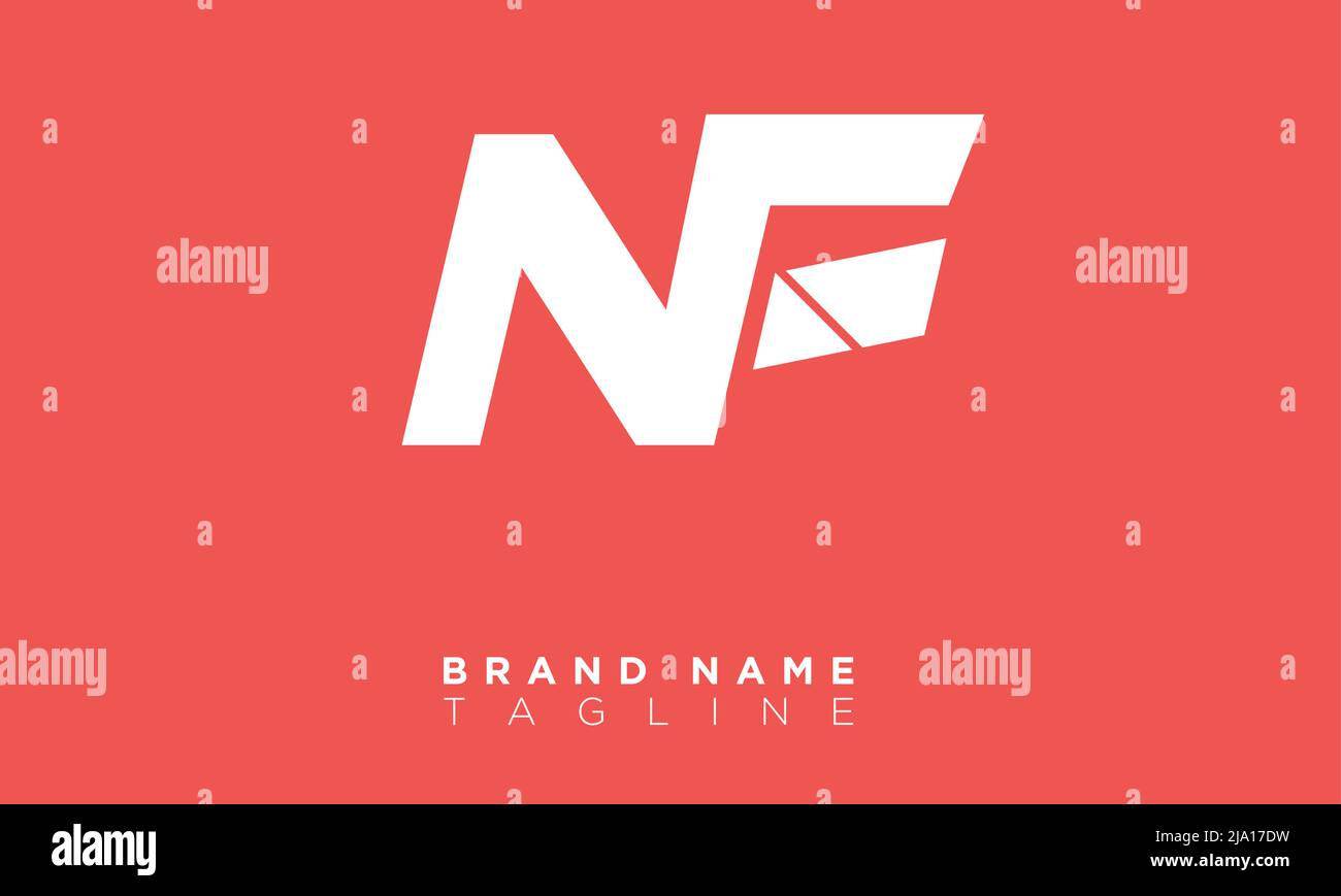NF Alphabet Buchstaben Initialen Monogramm Logo Stock Vektor