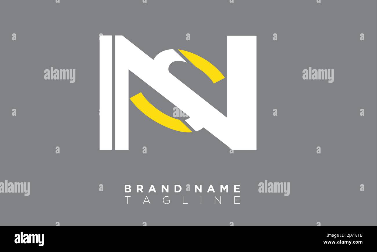 NS Alphabet Buchstaben Initialen Monogramm Logo Stock Vektor