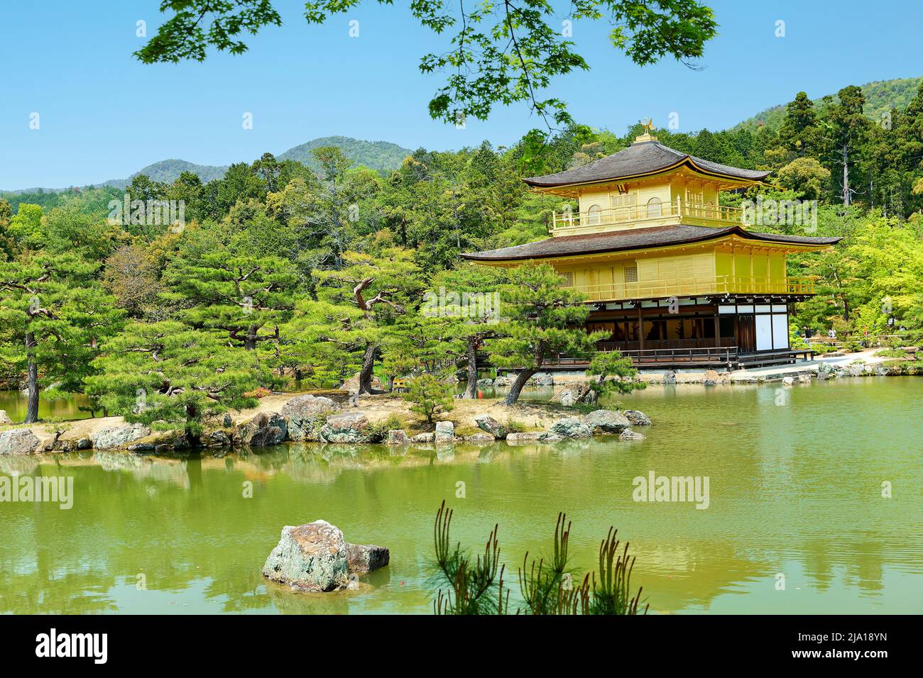 Japan. Kyoto. Kinkaku-ji-Tempel (der Goldene Pavillon) Stockfoto