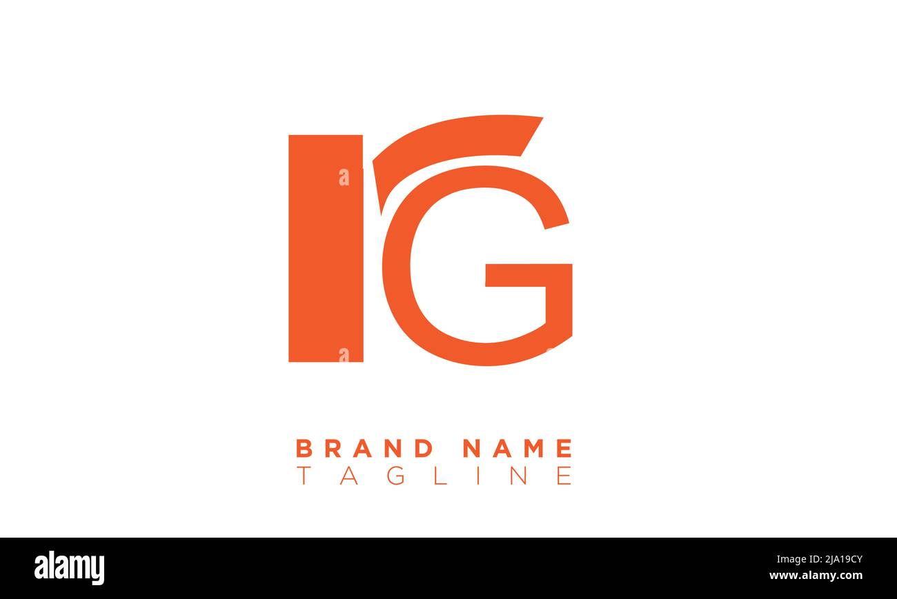 RG Alphabet Buchstaben Initialen Monogramm Logo Stock Vektor