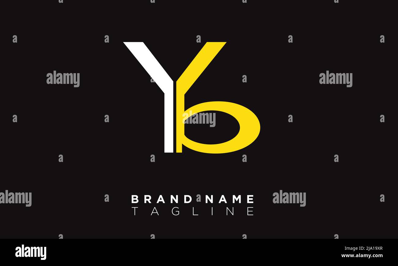 YB Alphabet Buchstaben Initialen Monogramm Logo Stock Vektor