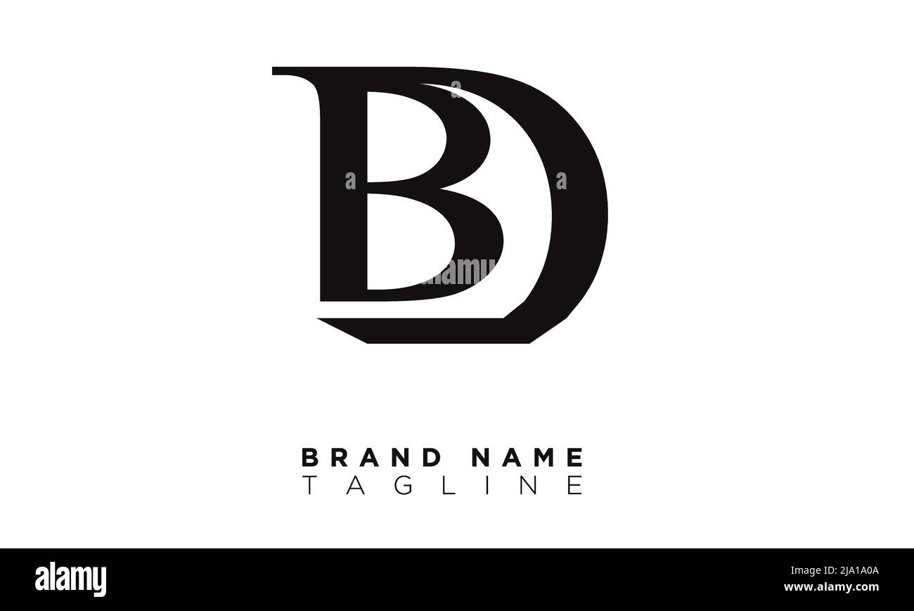 BD Alphabet Buchstaben Initialen Monogramm Logo Stock Vektor