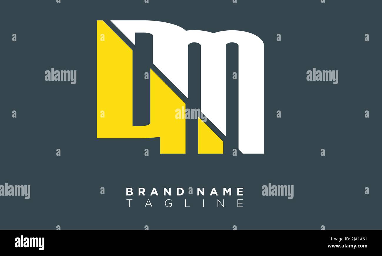 DM Alphabet Buchstaben Initialen Monogramm Logo Stock Vektor