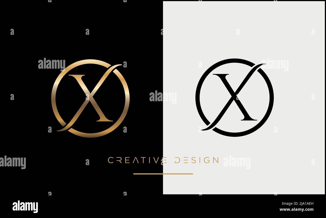 Alphabet Buchstaben OX oder XO Logo Monogramm Stock Vektor