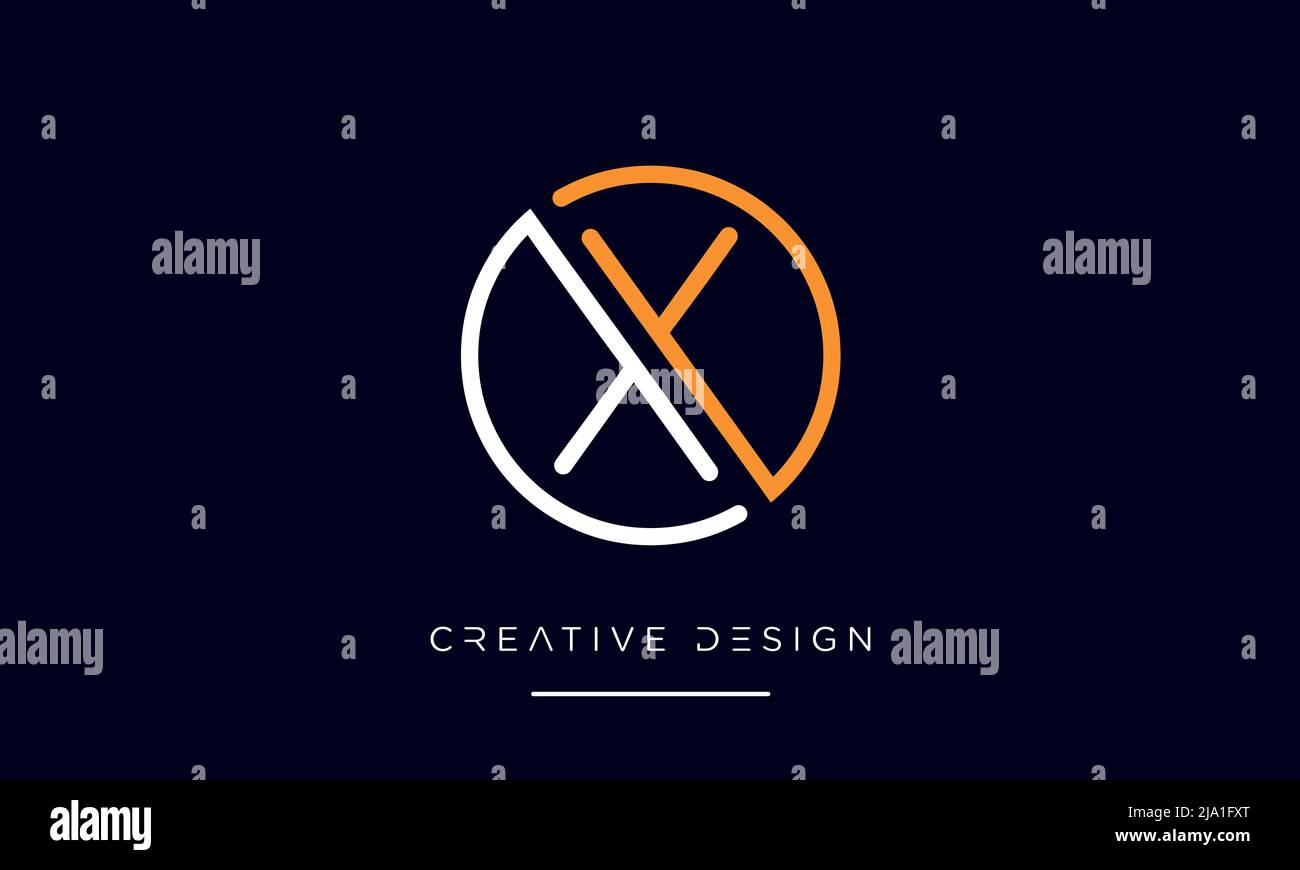 Alphabet Buchstaben OX oder XO Logo Monogramm Stock Vektor