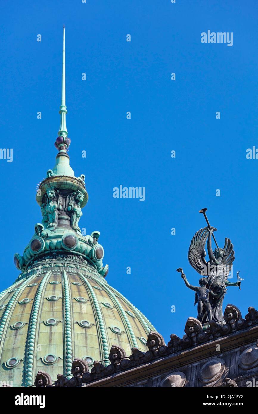 Ein Detail der Kuppel des Nationalen Argentinischen Kongresses. Monserrat, Buenos Aires, Argentinien. Stockfoto