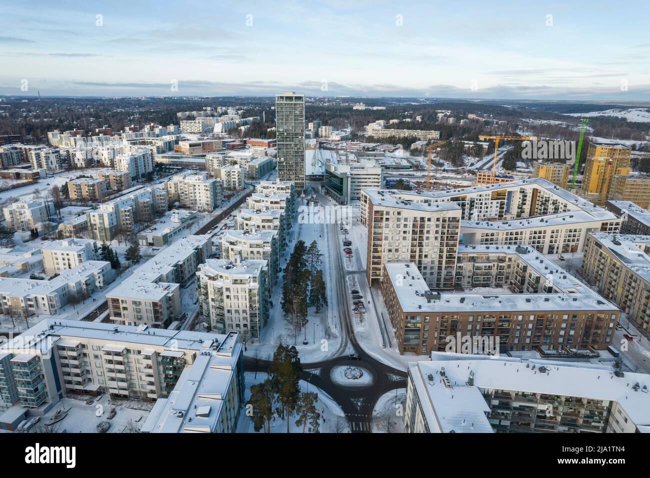 Helsinki, Finnland Nachbarschaft von oben Stockfoto