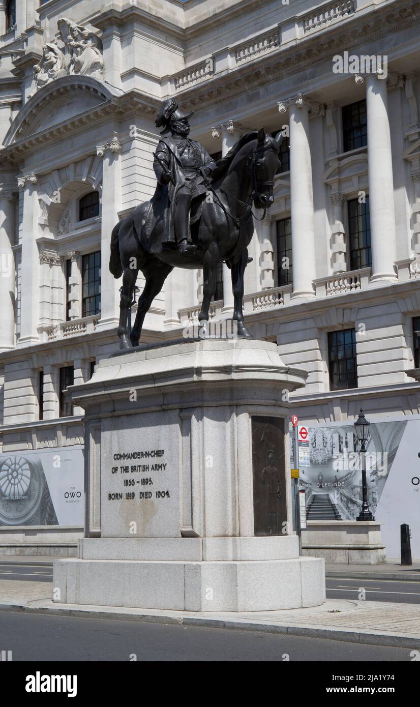 Statue von Field Marshall George Duke of Cambridge Whitehall London Stockfoto