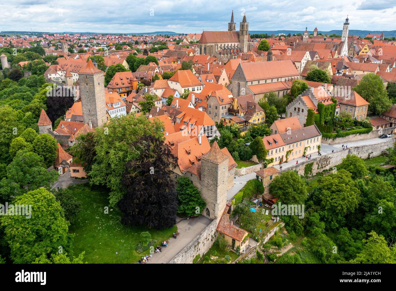 Franziskanerturm, Tower, Rothenburg ob der Tauber, Deutschland Stockfoto