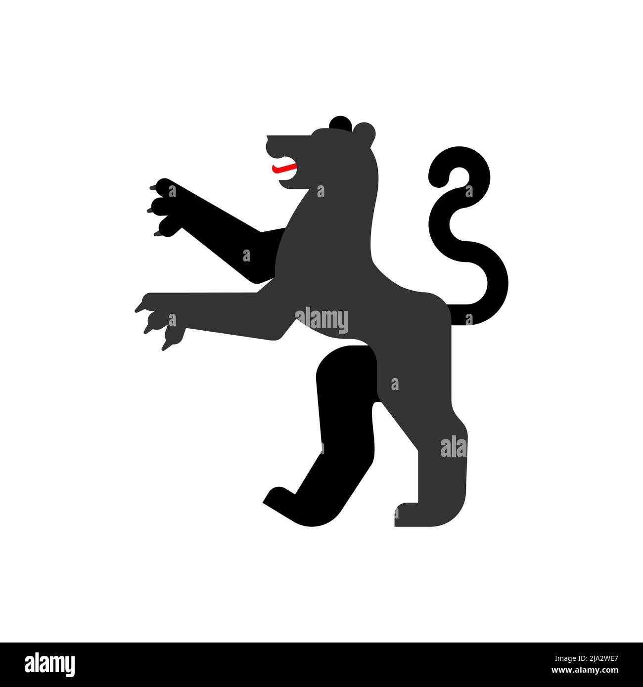 Panther Wappentier. Fantastic Beast. Monster für Wappen. Heraldrisches
