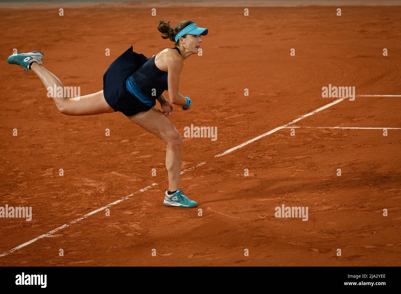 Paris, Frankreich. 26. Mai 2022, Alize Cornet aus Frankreich während des fünften Tages von Roland Garros am 26. Mai 2022 in Paris, Frankreich. Foto von Laurent Zabulon/ABACAPRESS.COM Stockfoto