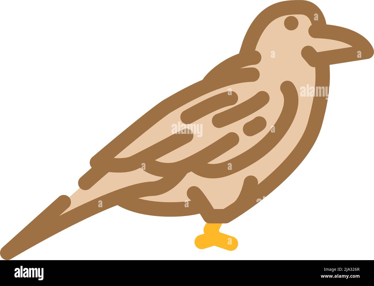 rabenvögel Farbe Symbol Vektor Illustration Stock Vektor