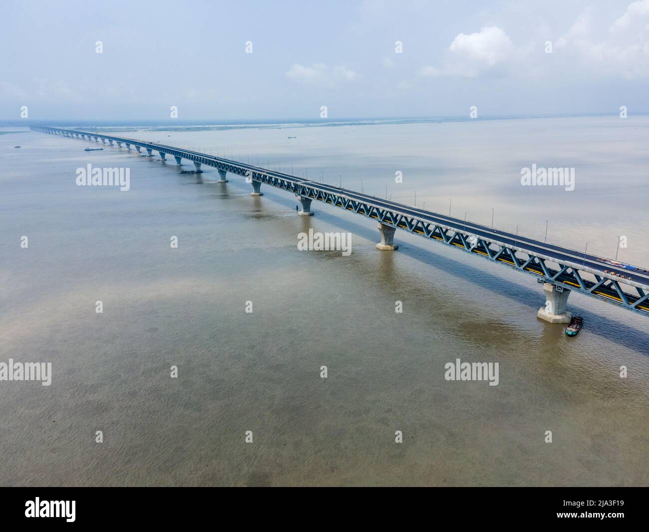 Padma Mehrzweckbrücke Bangladesch Stockfoto