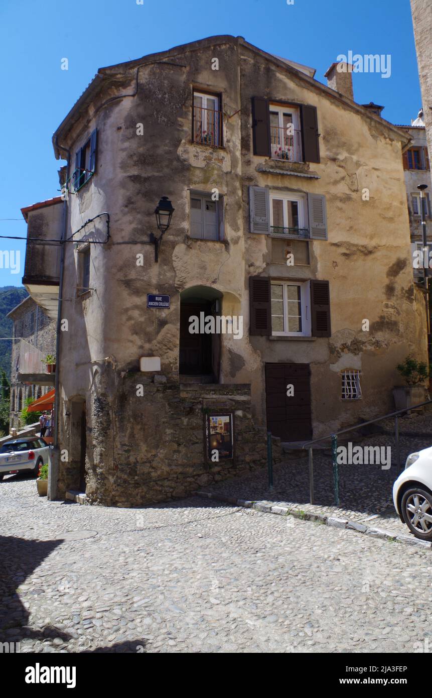 Corte auf der Isle Korsika. Stockfoto