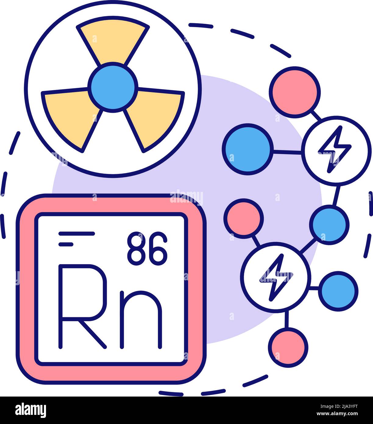 Konzept-Symbol für Atomkraftwerke für das Thema Licht Stock Vektor