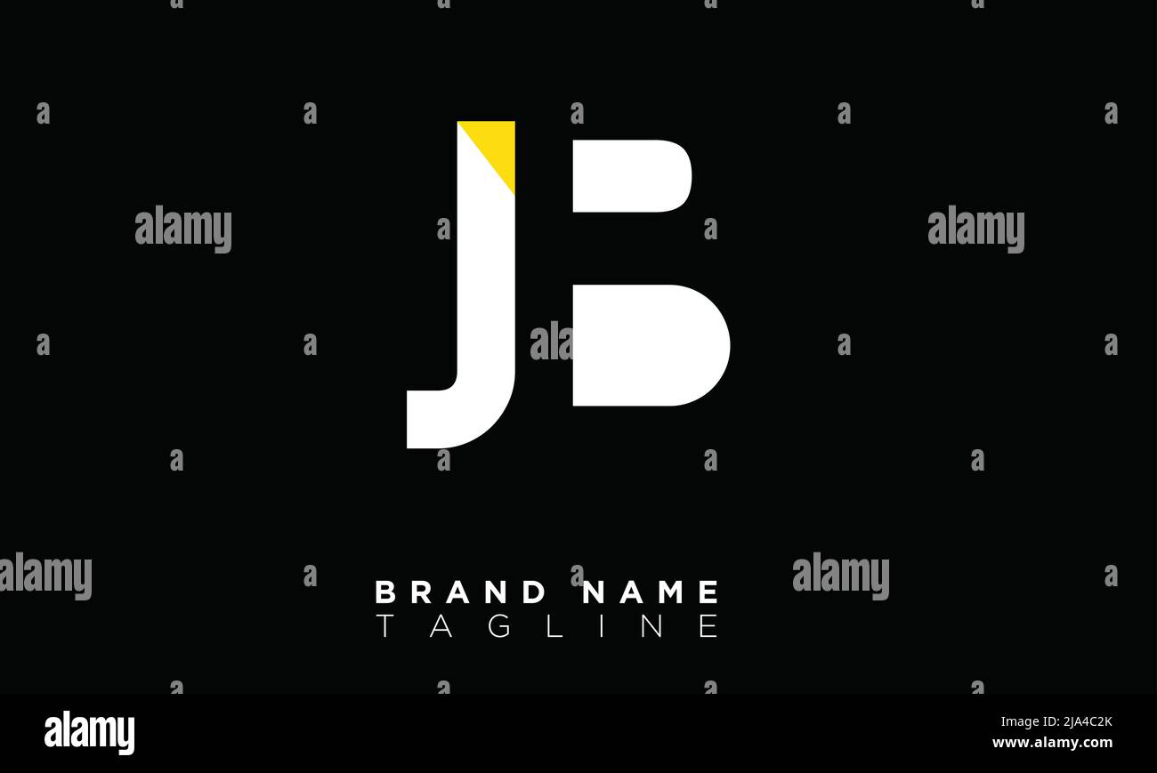 JB Alphabet Buchstaben Initialen Monogramm Logo Stock Vektor