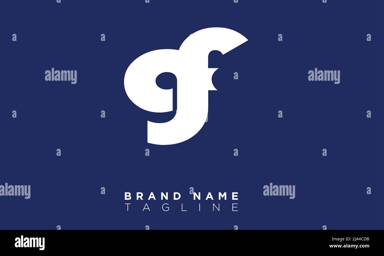 GF Alphabet Buchstaben Initialen Monogramm Logo Stock Vektor