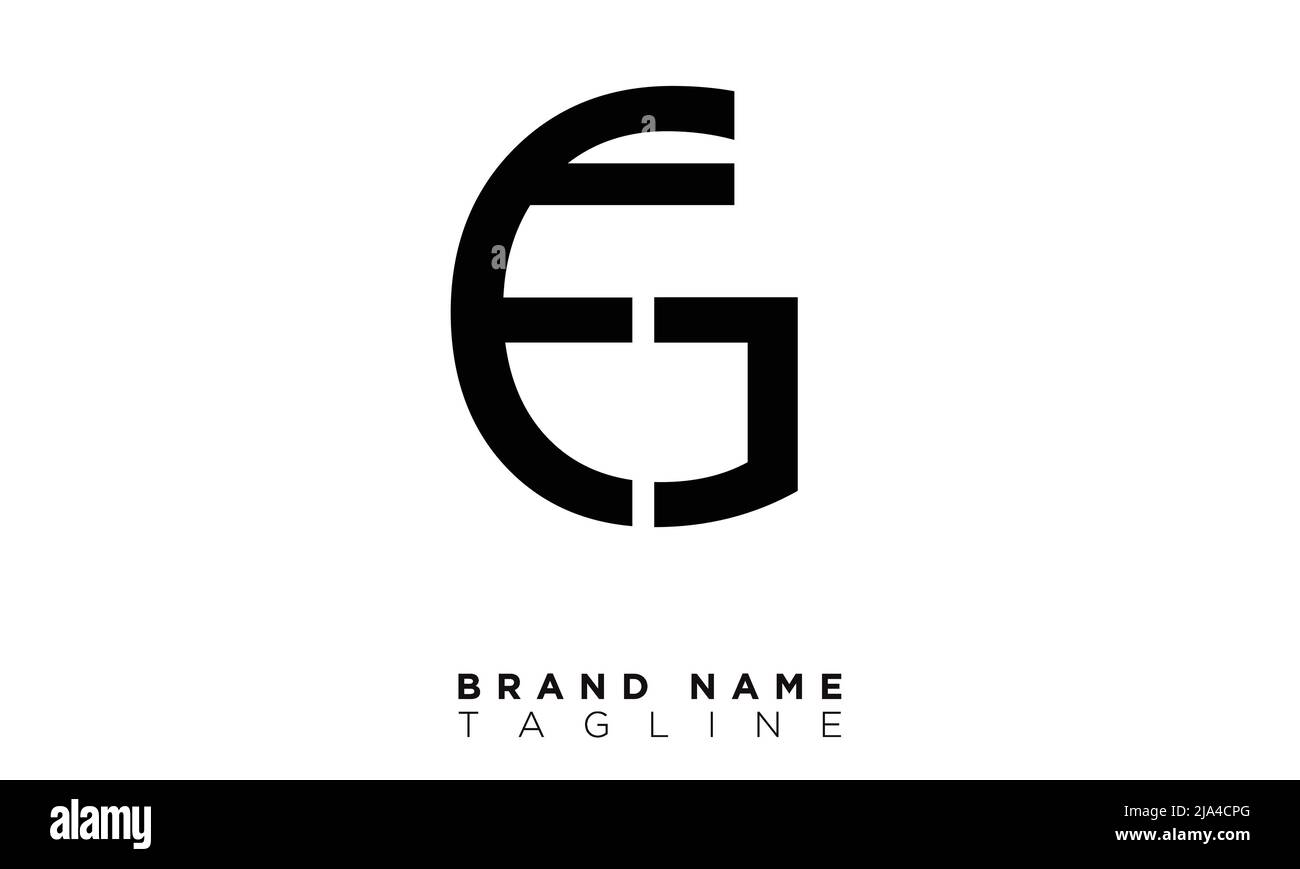 FG Alphabet Buchstaben Initialen Monogramm Logo Stock Vektor