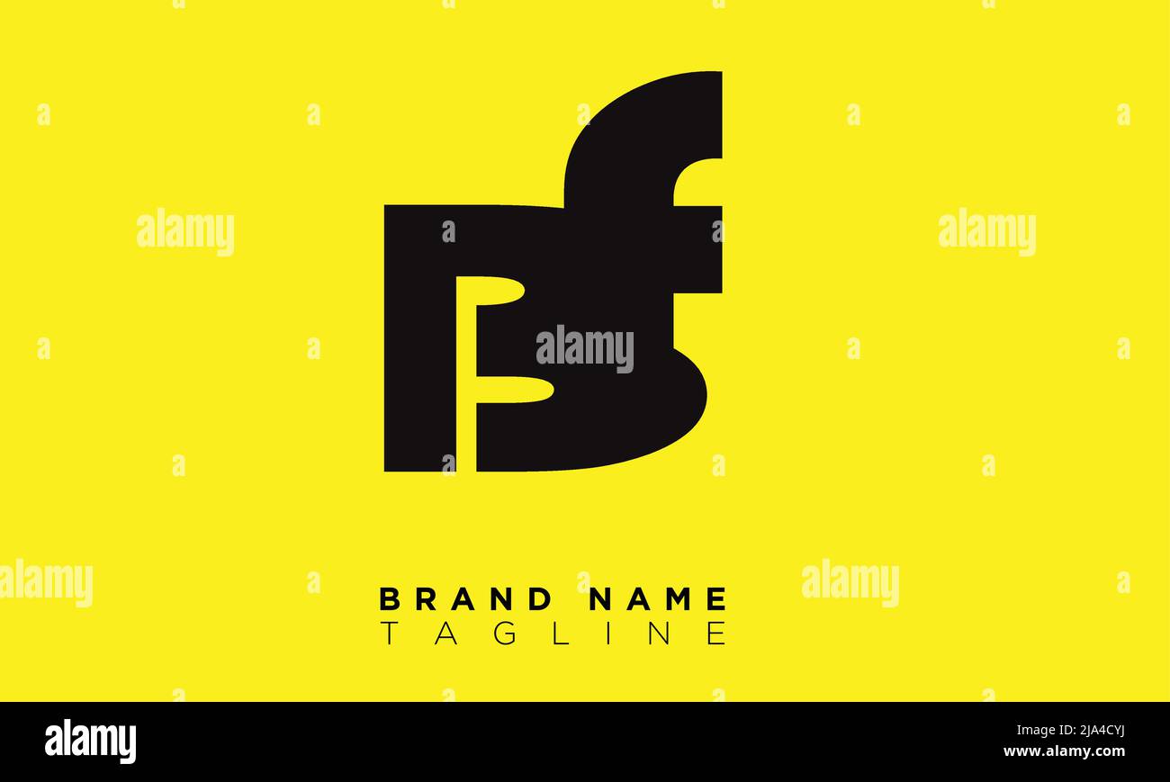 BF Alphabet Buchstaben Initialen Monogramm Logo Stock Vektor