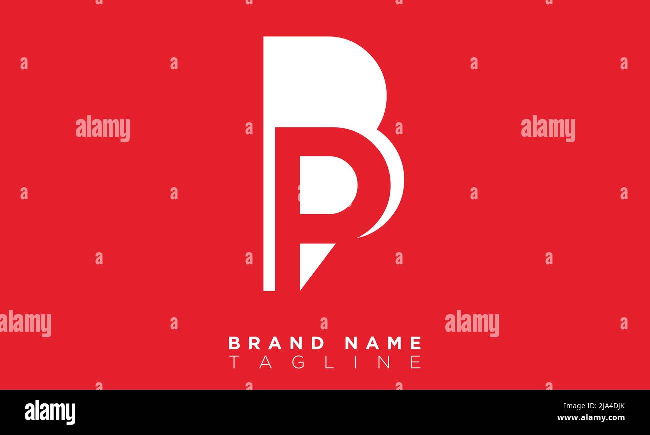 Buchstabenbuchstaben Initialen Monogramm-Logo BP, PB, B und P Stock Vektor