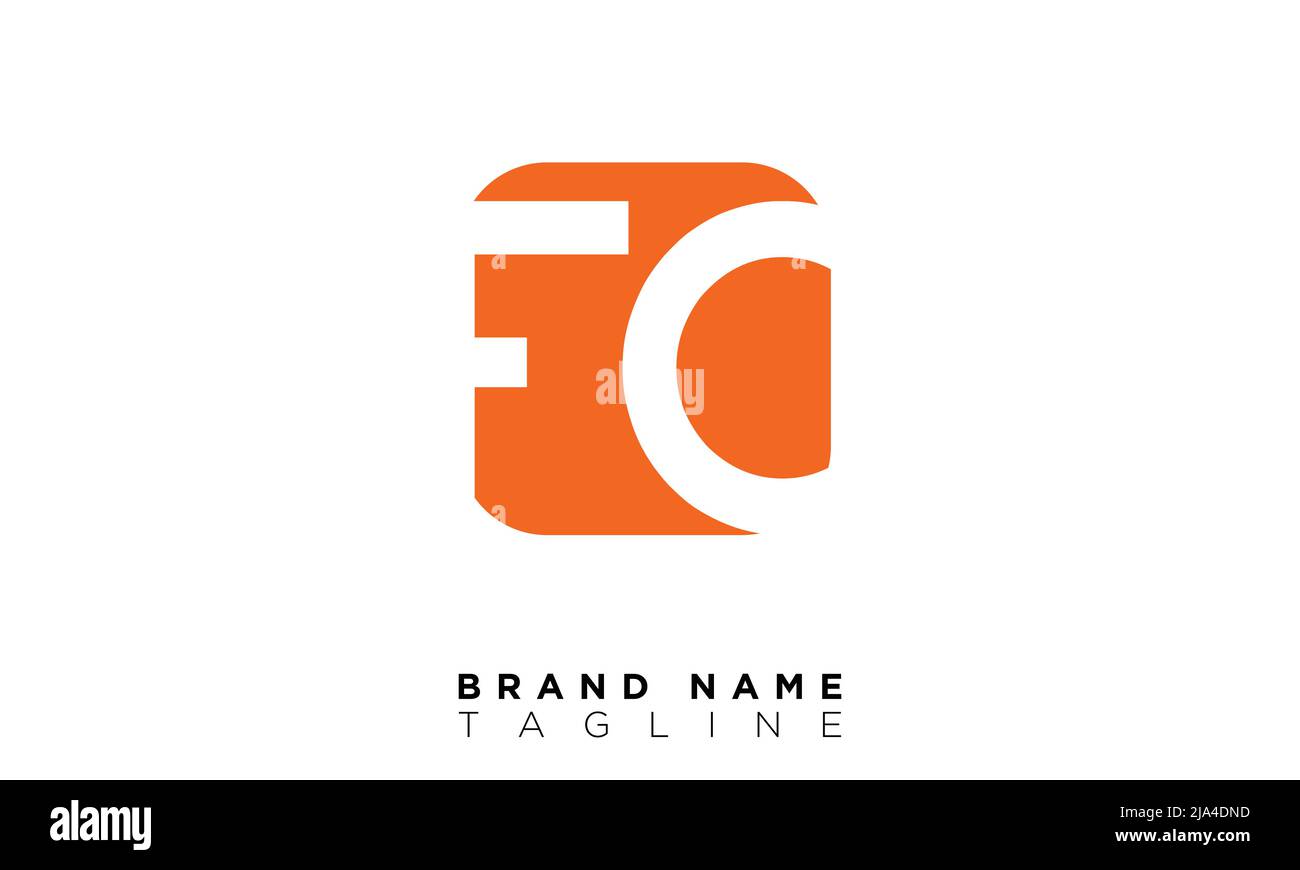 Buchstabenbuchstaben Initialen Monogramm-Logo FC, CF, F und C Stock Vektor