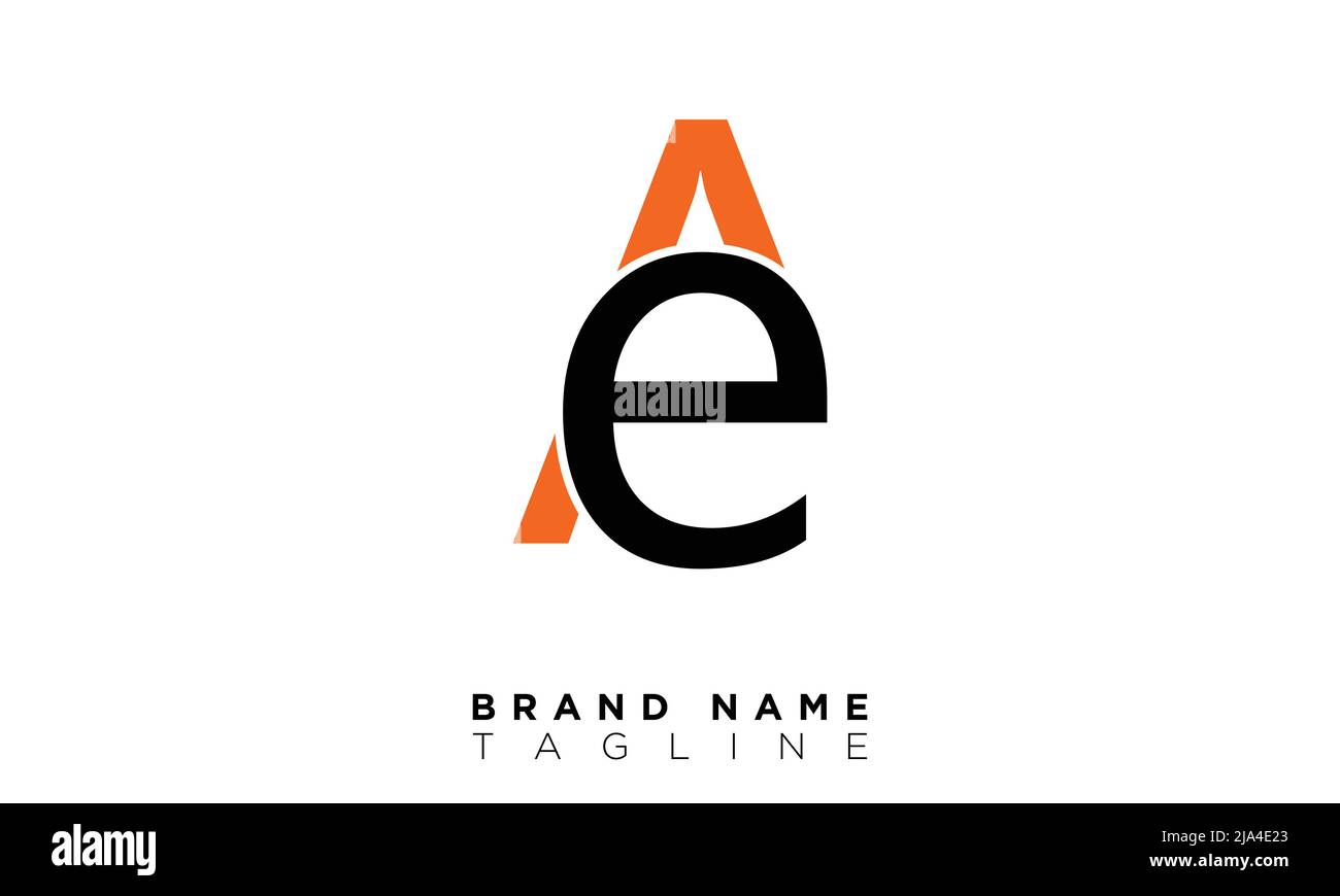 Buchstabenbuchstaben Initialen Monogramm Logo AE, EA, A und E Stock Vektor