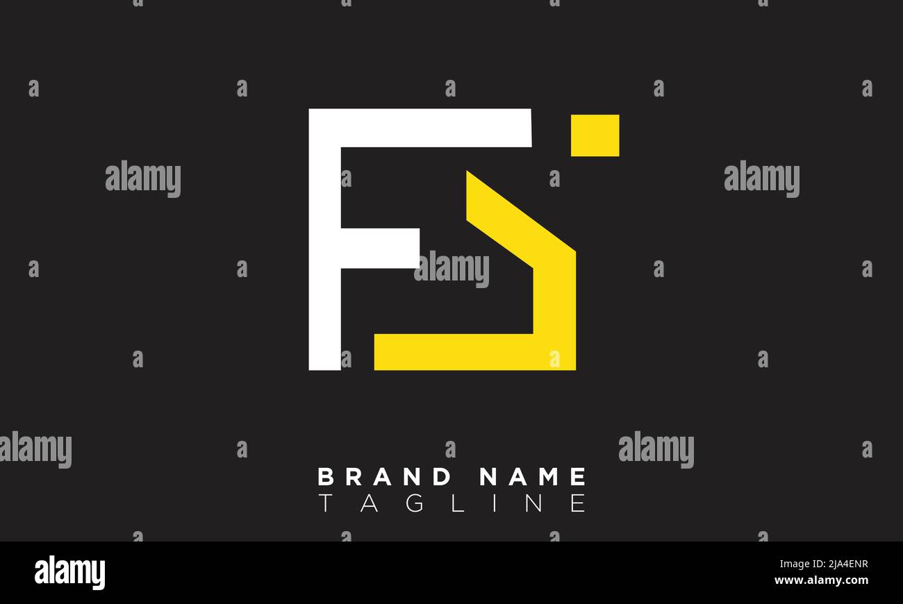 Buchstabenbuchstaben Initialen Monogramm Logo FS, SF, F und S Stock Vektor