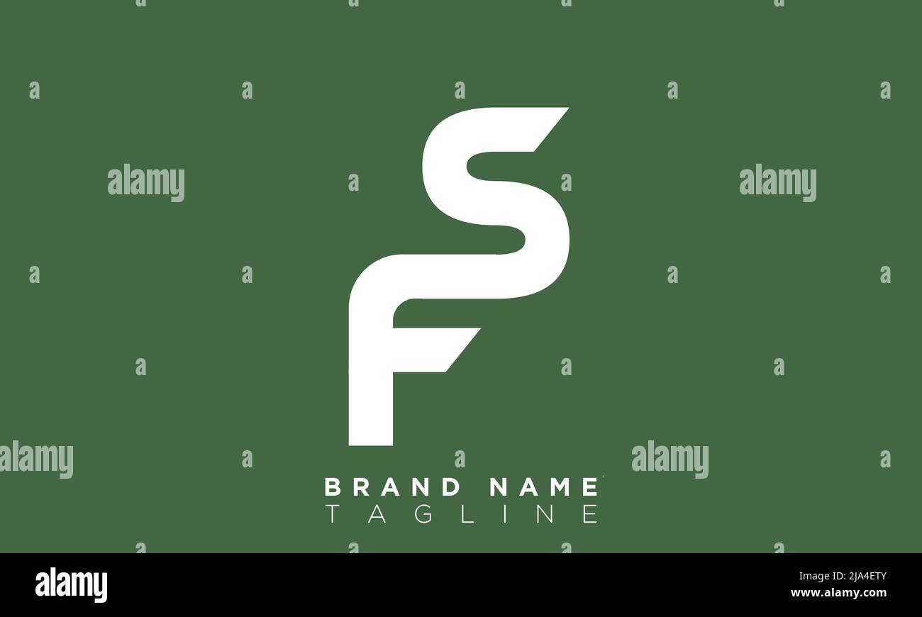 Buchstabenbuchstaben Initialen Monogramm Logo FS, SF, F und S Stock Vektor