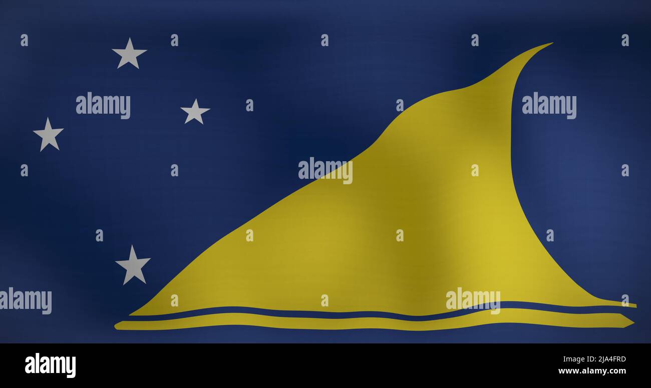 Bild der Nationalflagge von tokelau beim Winken Stockfoto