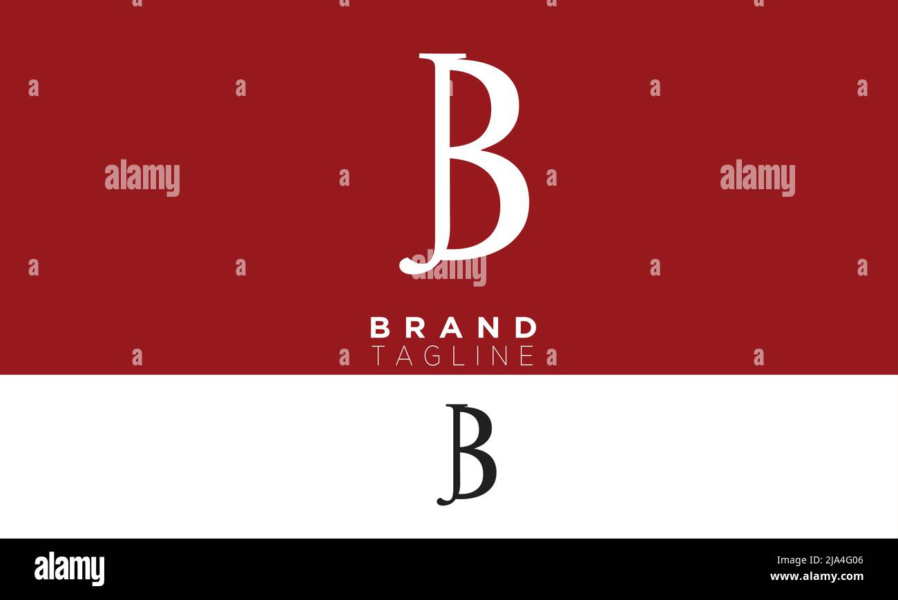 Buchstabenbuchstaben Initialen Monogramm-Logo JB, BJ, J und B Stock Vektor