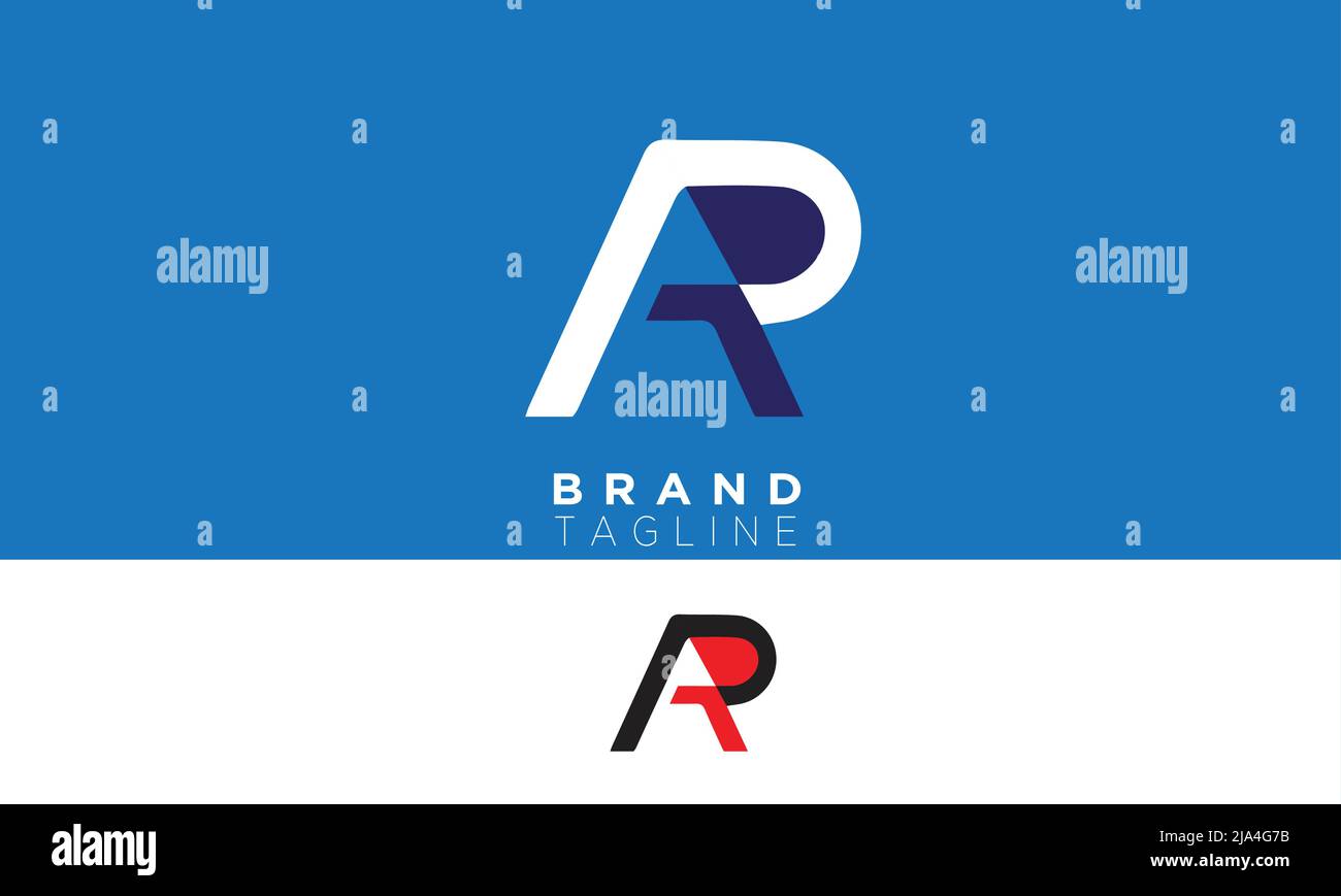 AR Alphabet Buchstaben Initialen Monogramm Logo RA, A und R Stock Vektor