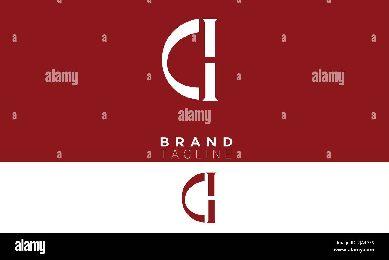 Buchstabenbuchstaben Initialen Monogramm-Logo CI, IC, C und I Stock Vektor