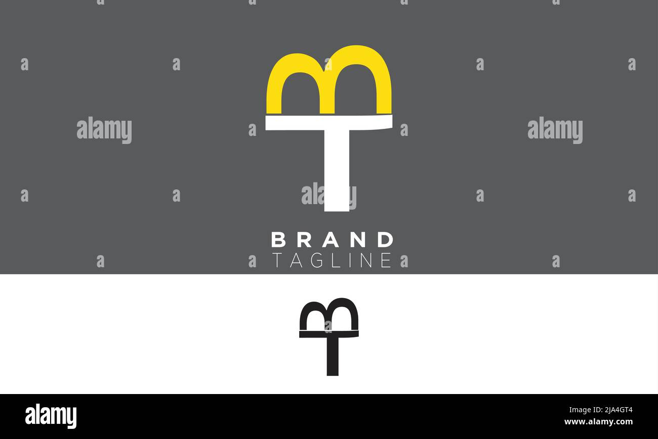 Buchstabenbuchstaben Initialen Monogramm-Logo BT, TB, B und T Stock Vektor