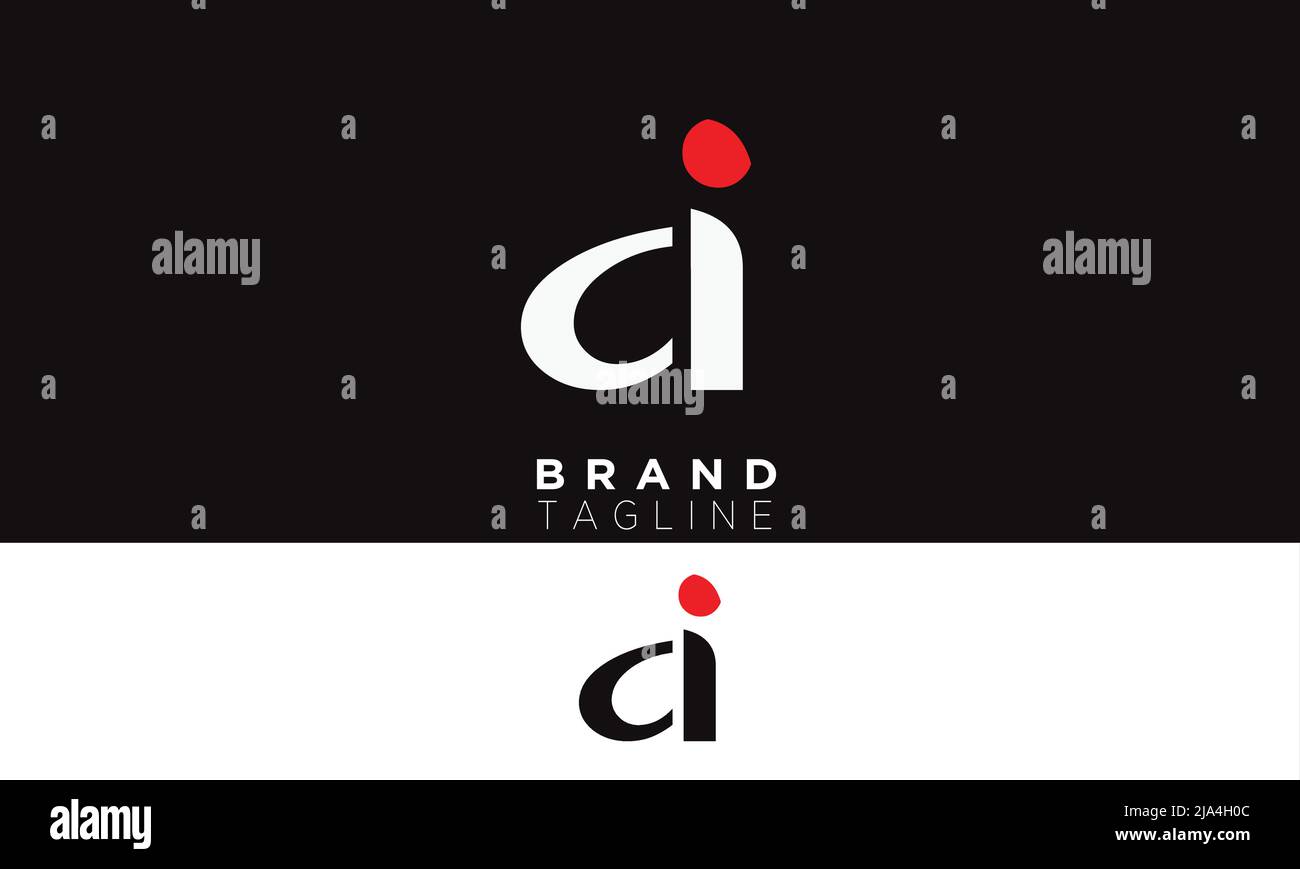CI Alphabet Buchstaben Initialen Monogramm Logo IC, C und I Stock Vektor