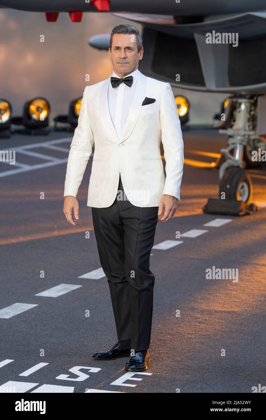 Jon Hamm nimmt am 19. Mai 2022 an der Royal Film Performance „Top Gun: Maverick“ am Leicester Square in London, England, Teil. Stockfoto