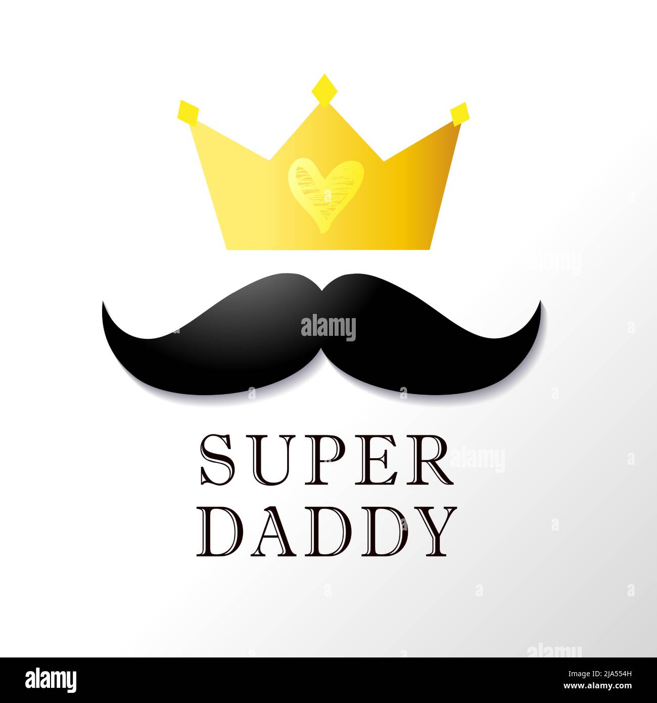 Super Dvater, wird immer Mein König sein - Happy Father's Day Gruß. Geeignet für Textildruck, Poster, Grußkarten und Geschenkideen. Vektorgrafiken Stock Vektor