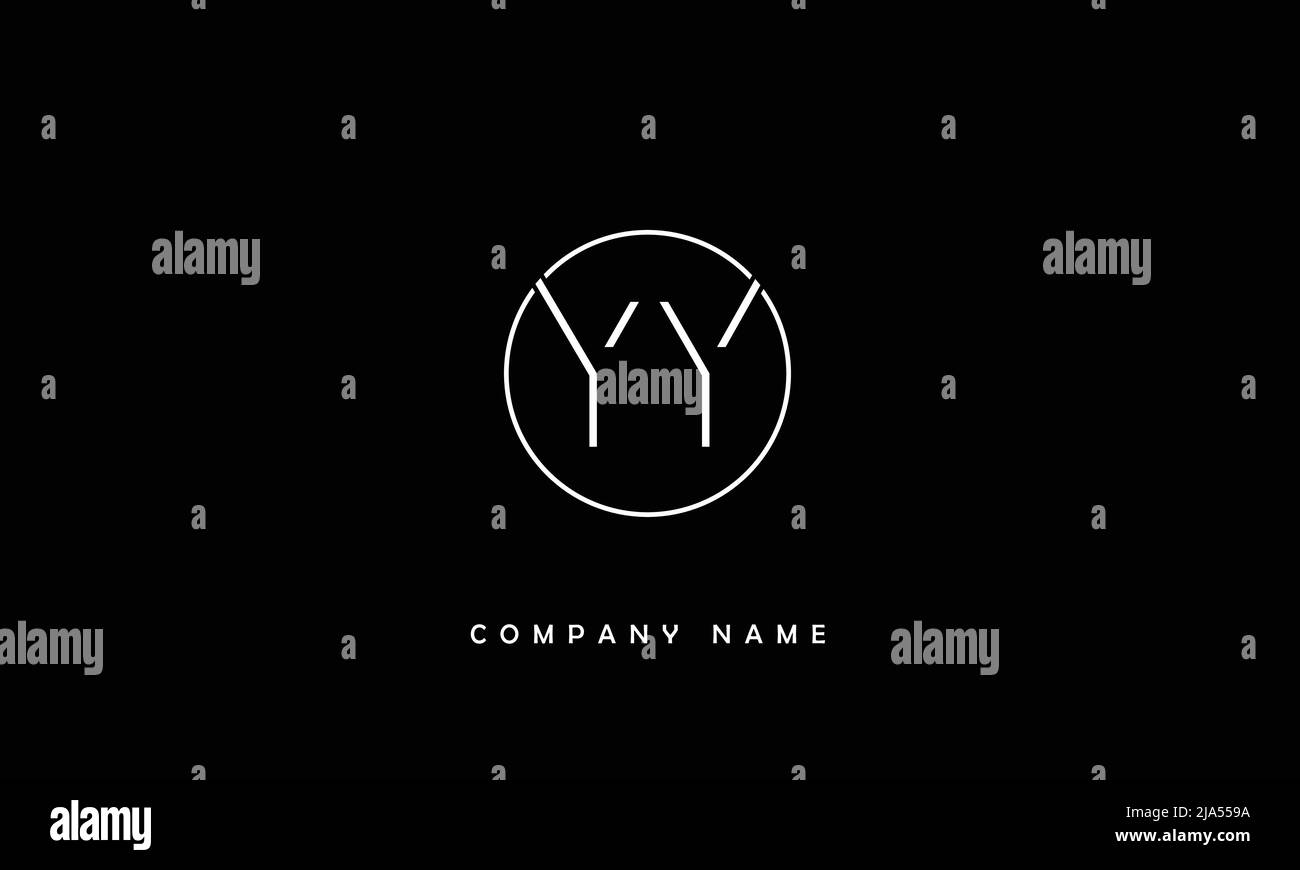 YY – Logo-Monogramm mit abstrakten Buchstaben Stock Vektor