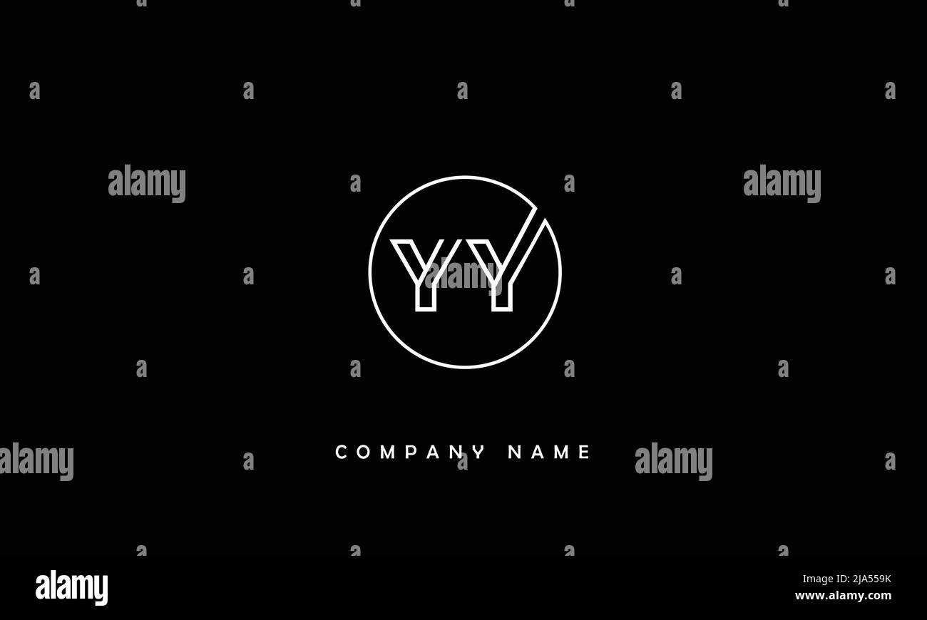 YY – Logo-Monogramm mit abstrakten Buchstaben Stock Vektor