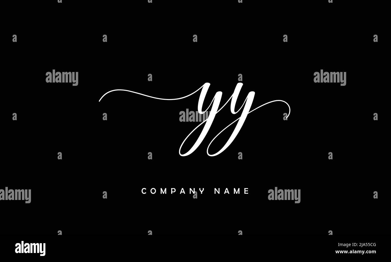 YY – Logo-Monogramm mit abstrakten Buchstaben Stock Vektor