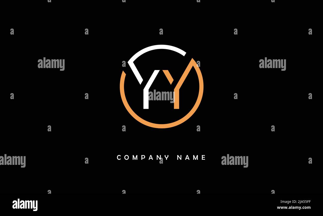 YY – Logo-Monogramm mit abstrakten Buchstaben Stock Vektor