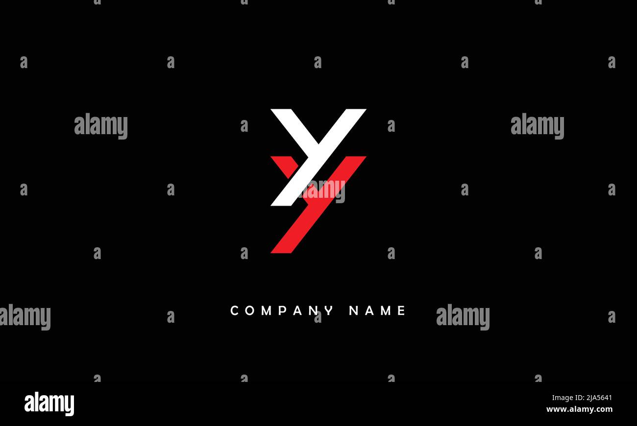 YY – Logo-Monogramm mit abstrakten Buchstaben Stock Vektor