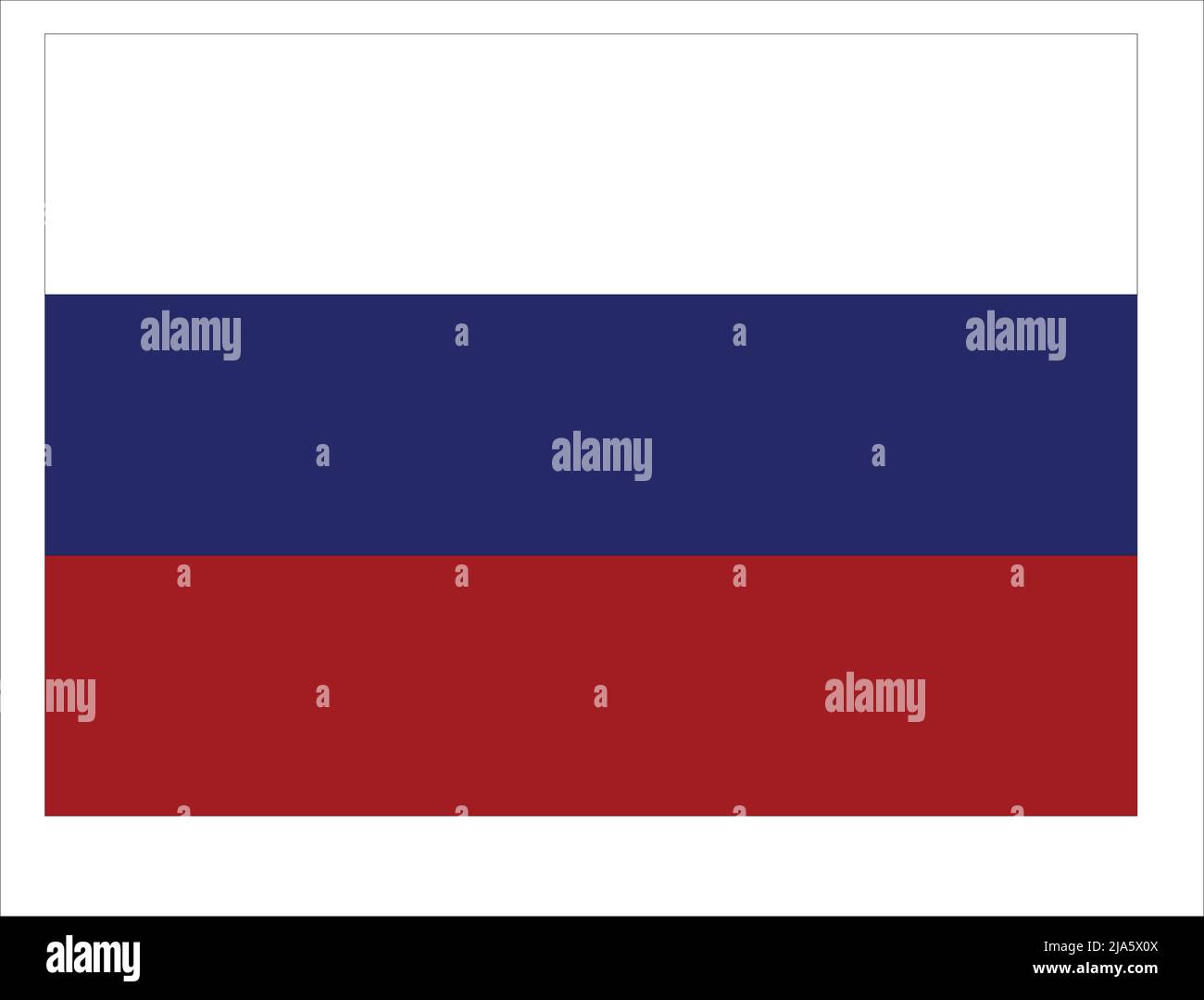 Russland Flagge Vektor Illustration isoliert auf weißem Hintergrund Stock Vektor