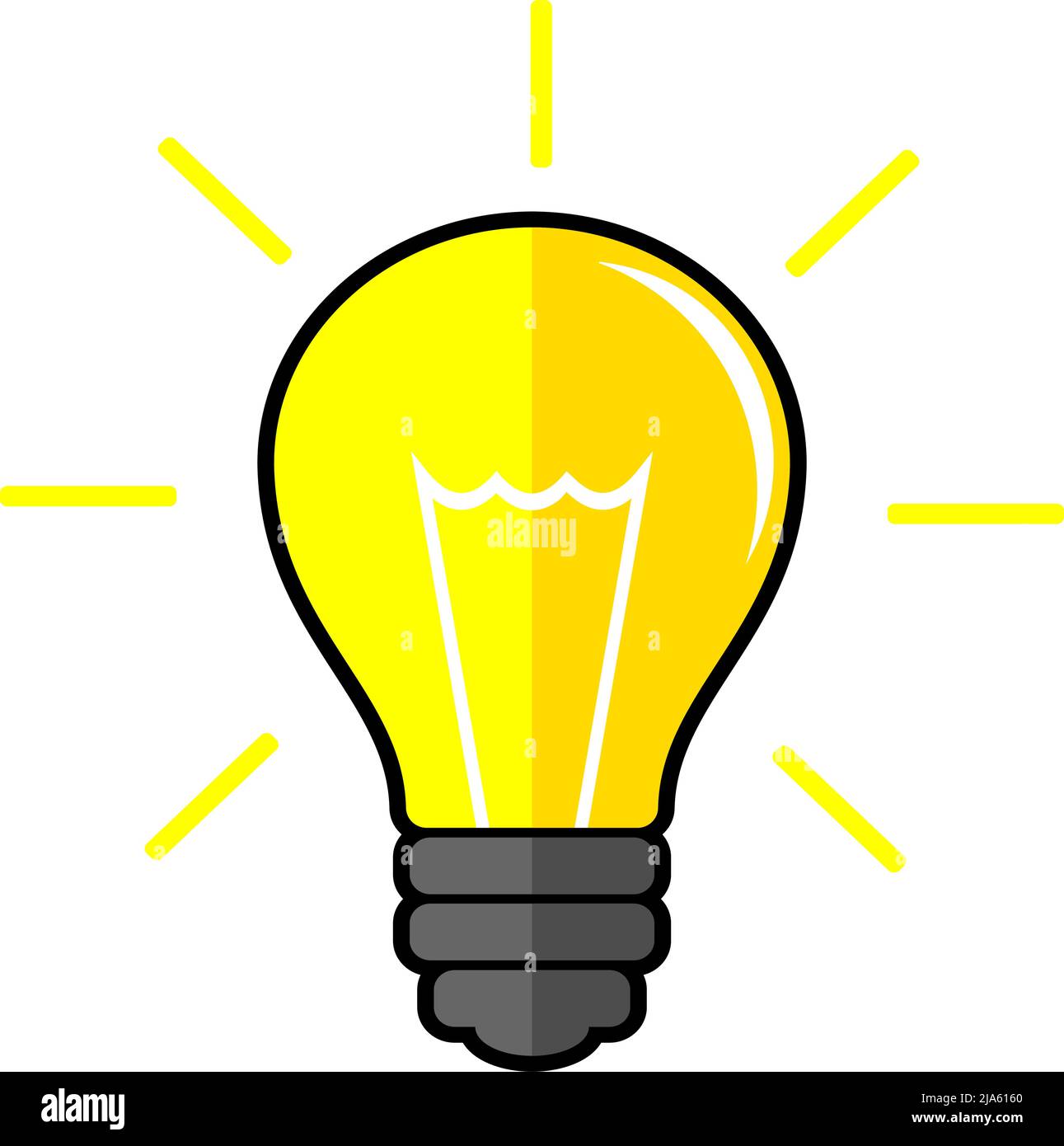 Symbol für die Glühlampe. Energie und Idee Symbol mit Glühbirne Vektor-Illustration Stock Vektor